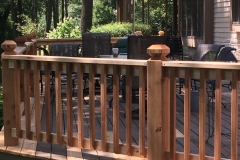 Deck railing installation