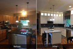 Remodeled kitchen before and after